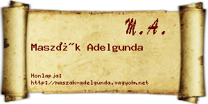 Maszák Adelgunda névjegykártya